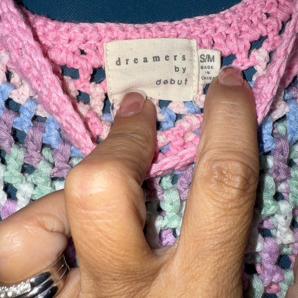 Dreamers Pastel Crochet Top - Picture 2 of 3